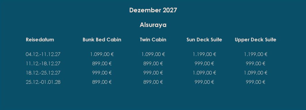 Termine Alsuraya 2027
